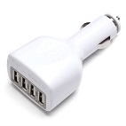 USB Car charger with 4 output ports for electronic cigarette's batteries