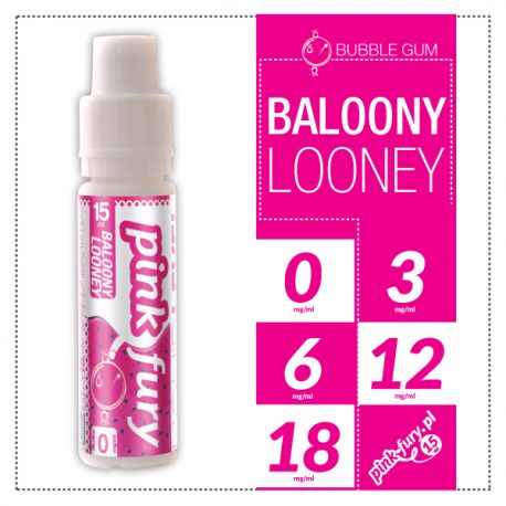 Pink Fury E-liquid 15ml - Baloony Looney Bubble Gum