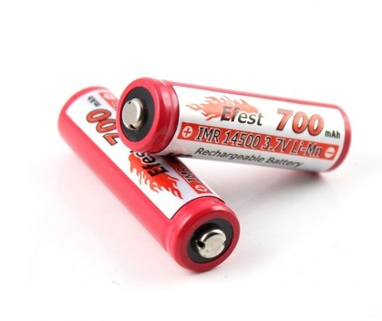 Efest V2 IMR 14500 button top 700mAh 3.7V rechargeable battery