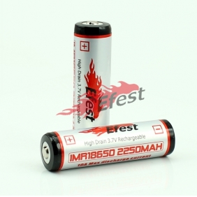 rechargeable Efest IMR 18650 HD 2250mAh Battery - Bouton supérieur