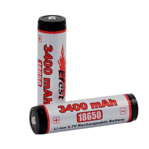 Ефест 18650 заштићени пуњива Ли-ион батерија 3400мАх са ПЦБ и дугме врх