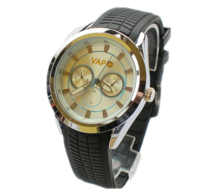 Vapo watch silver screen and azure stripes