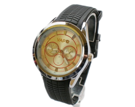 Vapo watch silver screen and oranges stripes