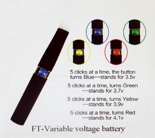 Famoso Tech FT batería Variable voltaje 3.5V-4.1V 650,900,1100 mah capacidad