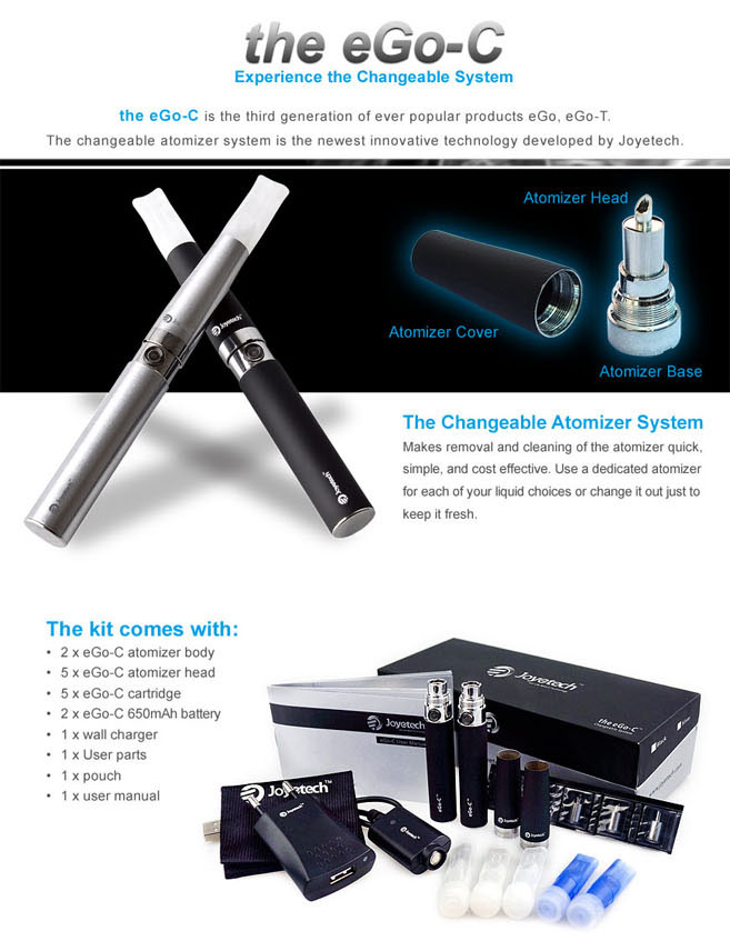 eGo_C Joyetech™ kit 2 tigari electronice 650mAh - imagine 5