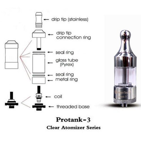 オリジナルKanger Protank3キット(下デュアルコイルglassomizer) - 画像 (5)