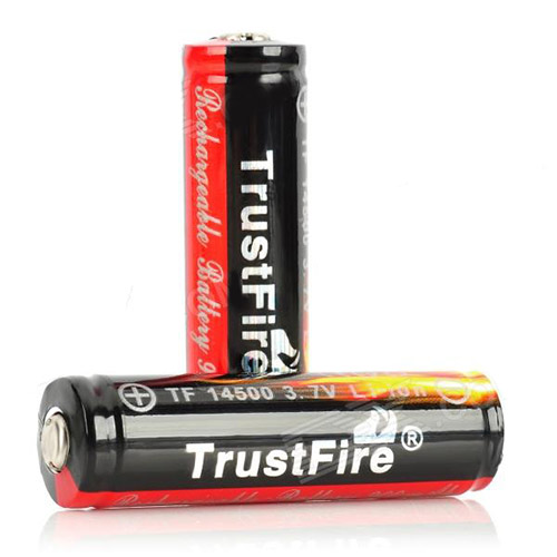 Acumulator TrustFire 14500 900mAh 3.7V reîncărcabil button top si PCB - imagine 2