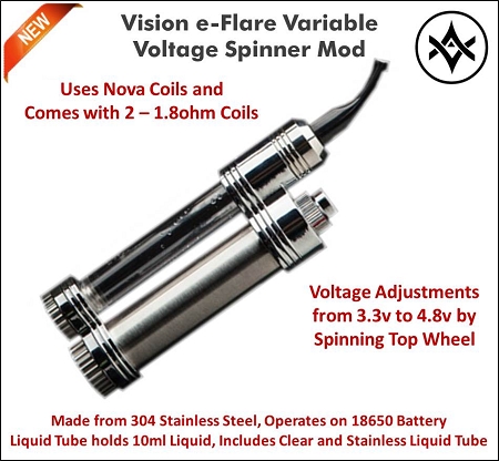 Vision X.Fire E-Flare 18350/18650 VV (Variable Voltage) MOD - fuld kit - Billede 5