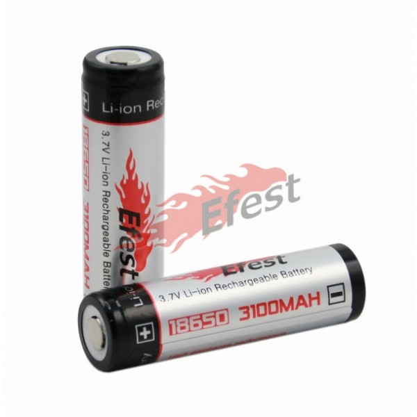Efest 18650 protetta ricaricabile Li-ion 3100mAh con PCB e flat top