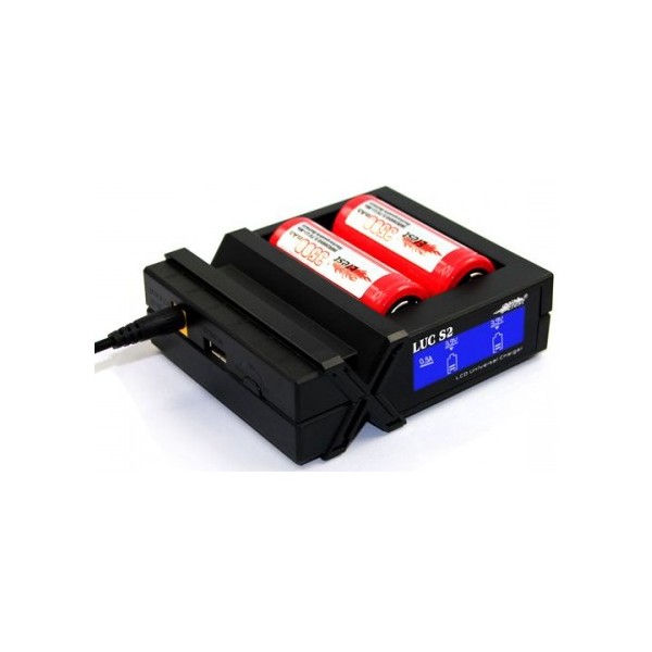 Incarcator universal acumulatori Efest Luc S2 cu ecran LCD si adaptor auto - imagine 2