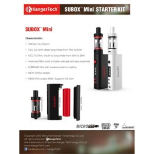 Kanger SUBOXミニスターターキット