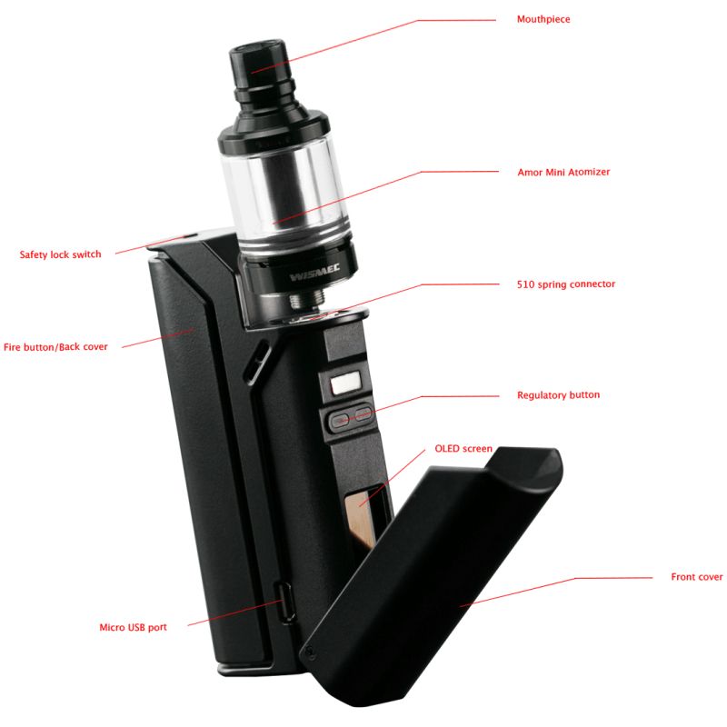 Set complet Mod Reuleaux RX75 cu atomizor Amor Mini