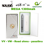 MEGA BATERIE SLB EGO-V V4 1300mah cu voltaj , putere variabila si ohmetru