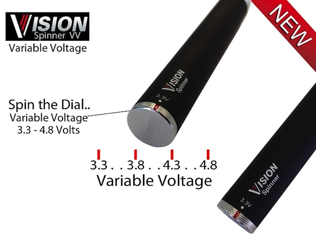 Vision eGo Spinner 1300mAh baterie cu voltaj variabil reglabil - imagine 3