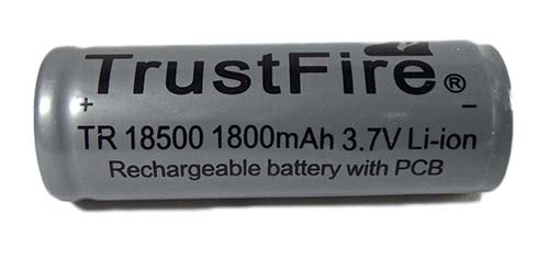 Baterie TrustFire 18500 cu PCB 1800mah si button top - imagine 3