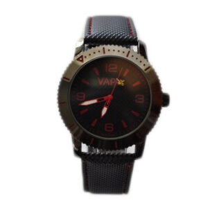 Vapo watch black kvadrant og rød skrift