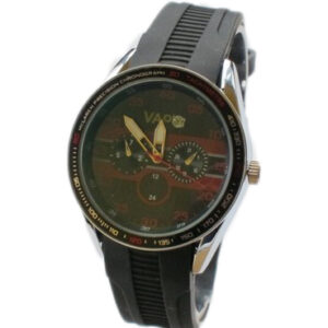 Vapo pantalla de negro reloj y rayas rojas