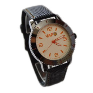 Vapo watch white kvadrant og orange skrift