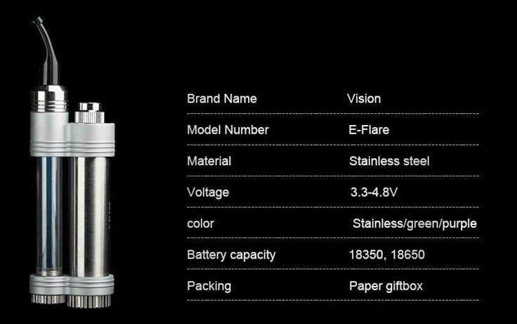 Vision X.Fire E-Flare 18350/18650 VV (Variable Voltage) MOD - fuld kit - Billede 3